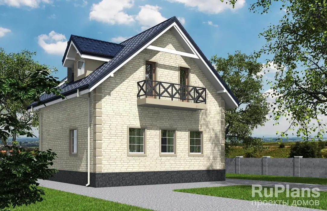 Проект дома с мансардой 102 м², 9,2 × 9 м — фото 3