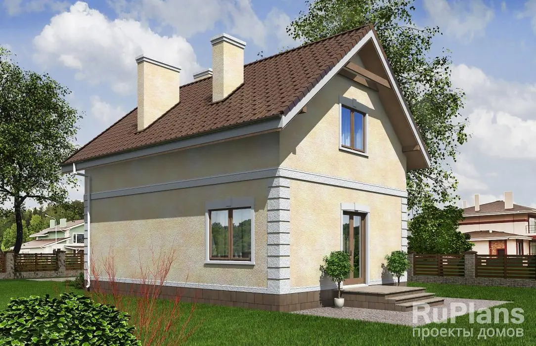Проект дома с мансардой 107 м², 10,8 × 7,9 м — фото 2