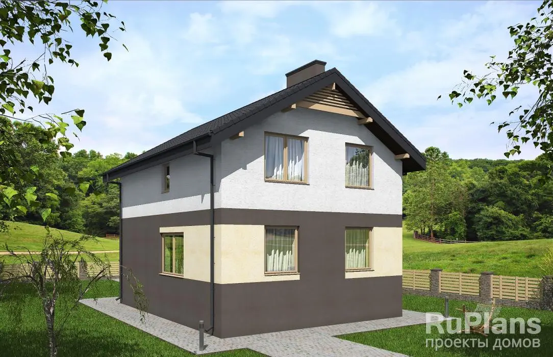 Проект дома с мансардой 109 м², 9,4 × 7 м — фото 2