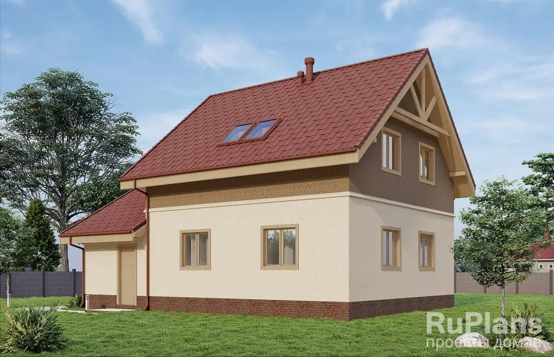 Проект дома с мансардой 109 м², 11,7 × 9,4 м — фото 2