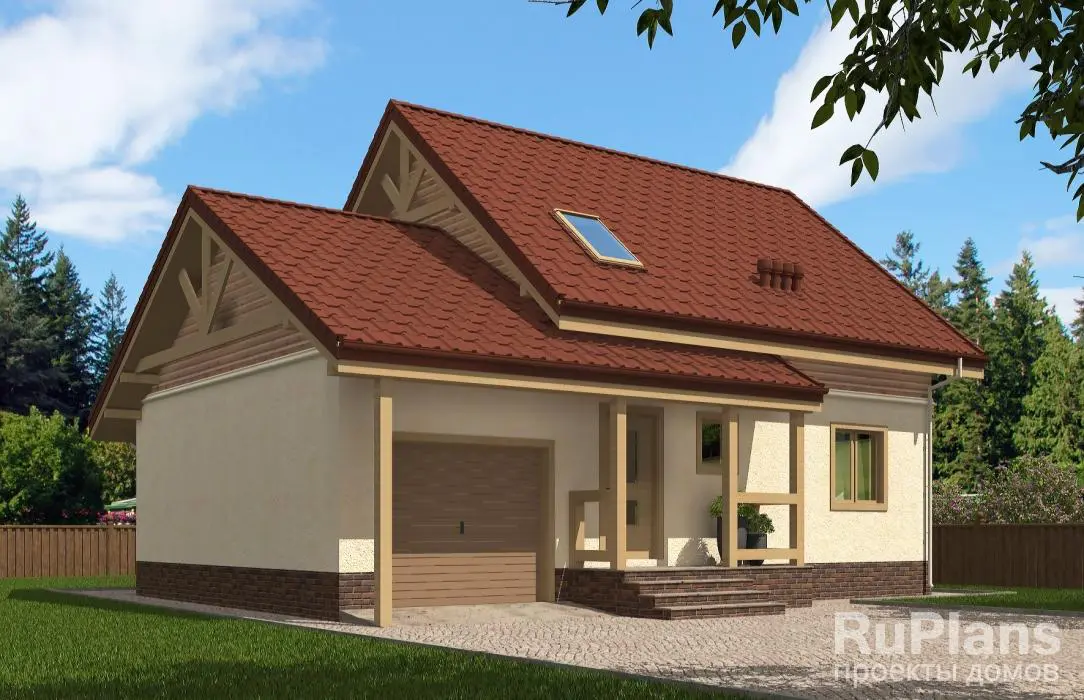 Проект дома с мансардой 118 м², 11,3 × 9 м — фото 1