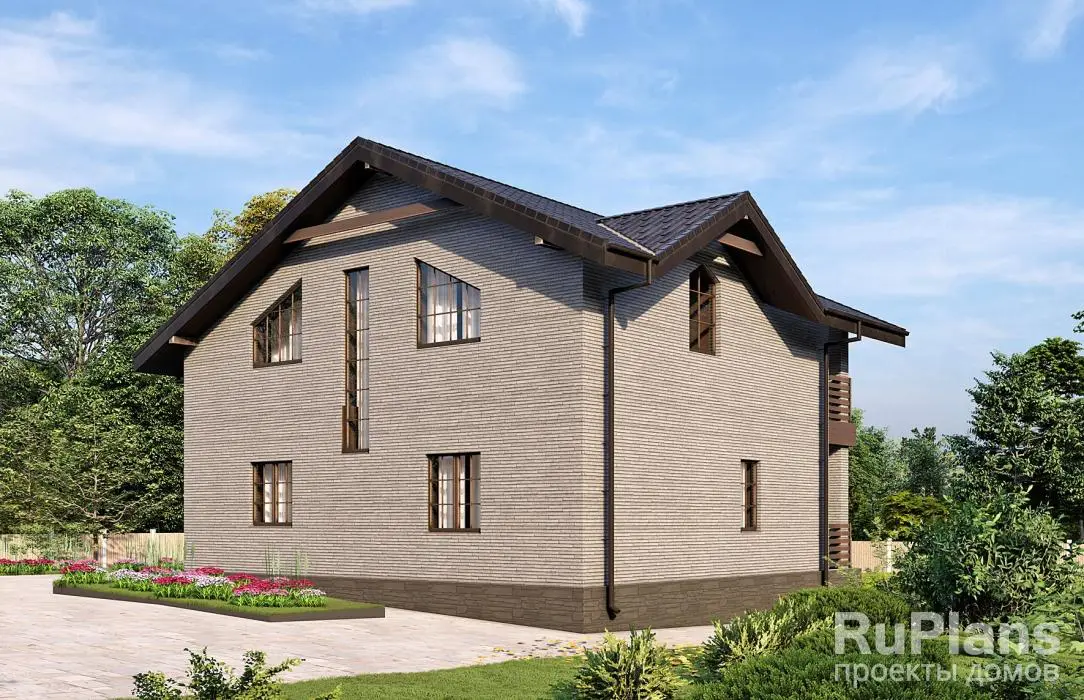 Проект дома с мансардой 119 м², 11 × 10 м — фото 2