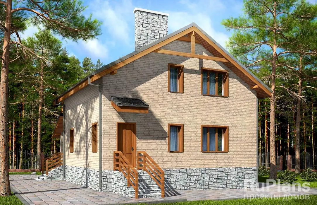 Проект дома с мансардой 120 м², 10 × 9 м — фото 2