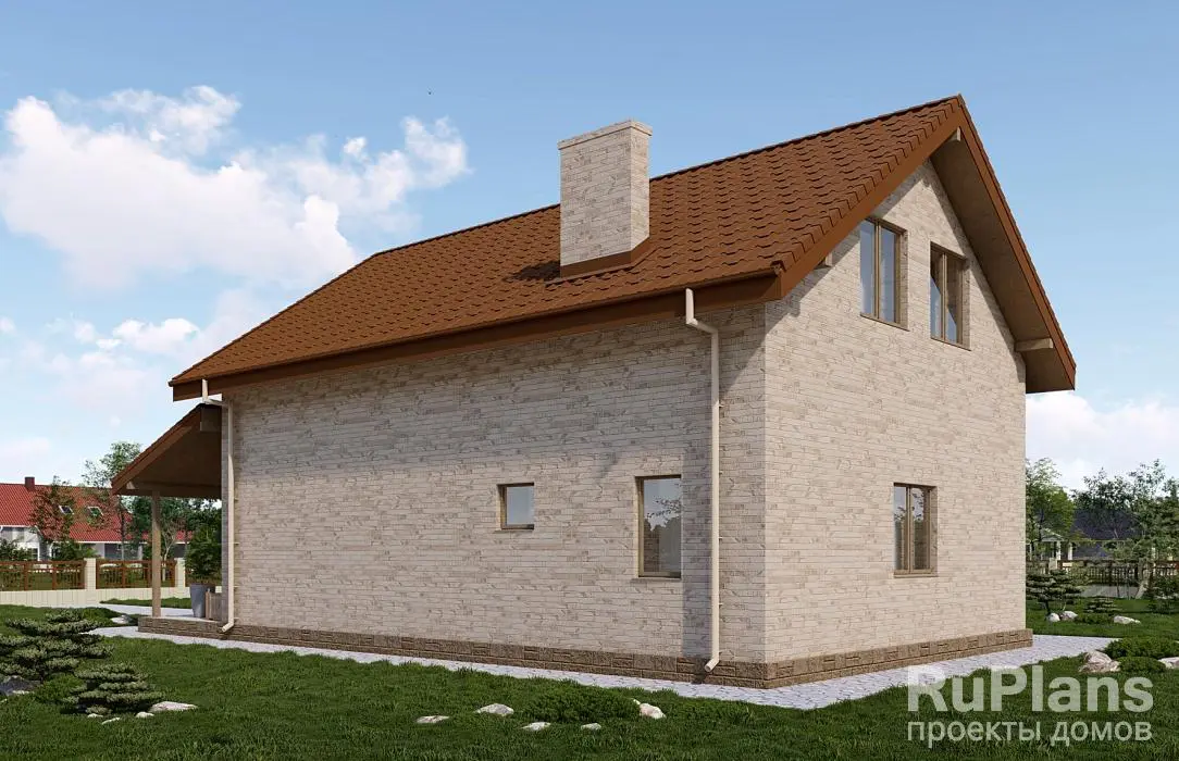 Проект дома с мансардой 121 м², 9,4 × 15 м — фото 2