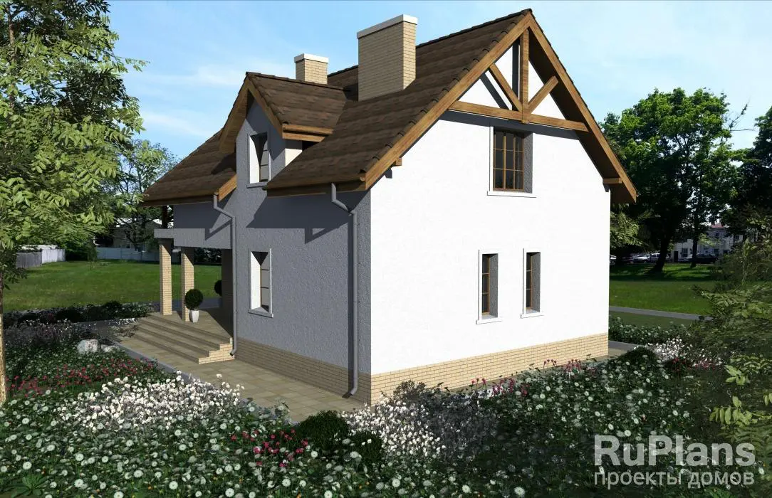 Проект дома с мансардой 125 м², 8,5 × 10,6 м — фото 2