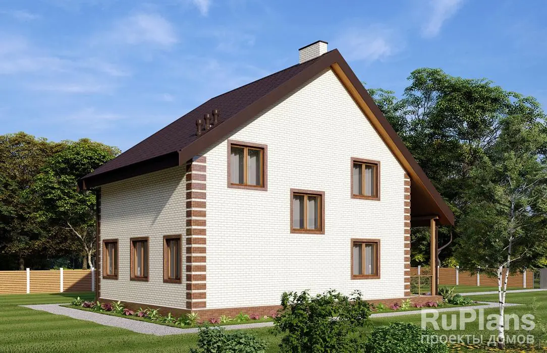 Проект дома с мансардой 126 м², 8,7 × 13 м — фото 3