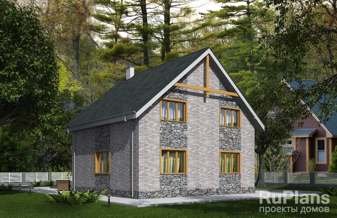Проект дома с мансардой 130 м², 11,6 × 10,2 м — фото 3
