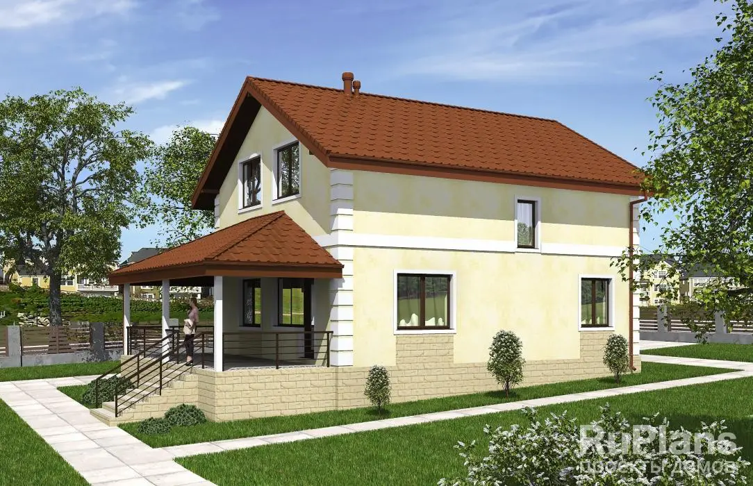 Проект дома с мансардой 130 м², 8,9 × 15 м — фото 3