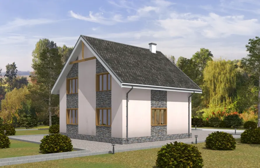 Проект дома с мансардой 132 м², 9,9 × 11,6 м — фото 3