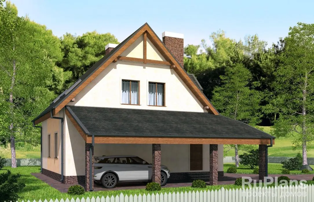 Проект дома с мансардой 134 м², 14,8 × 10,2 м — фото 3