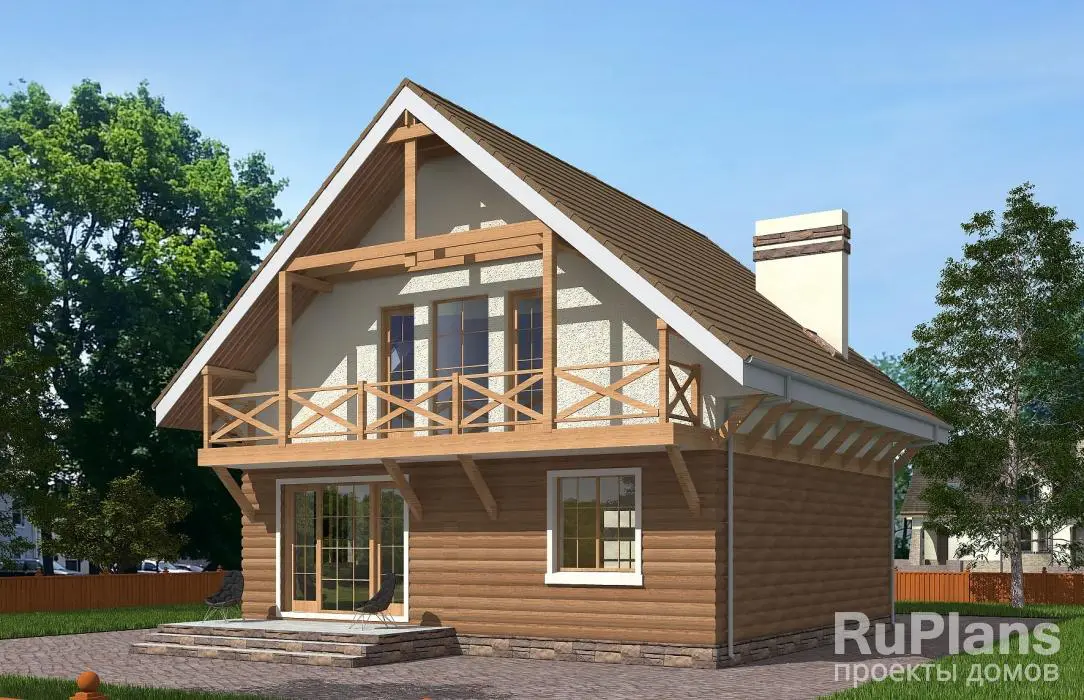Проект дома с мансардой 140 м², 9,4 × 9,4 м — фото 2