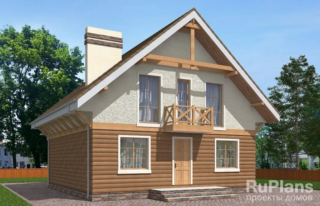 Проект дома с мансардой 140 м², 9,4 × 9,4 м — фото 3