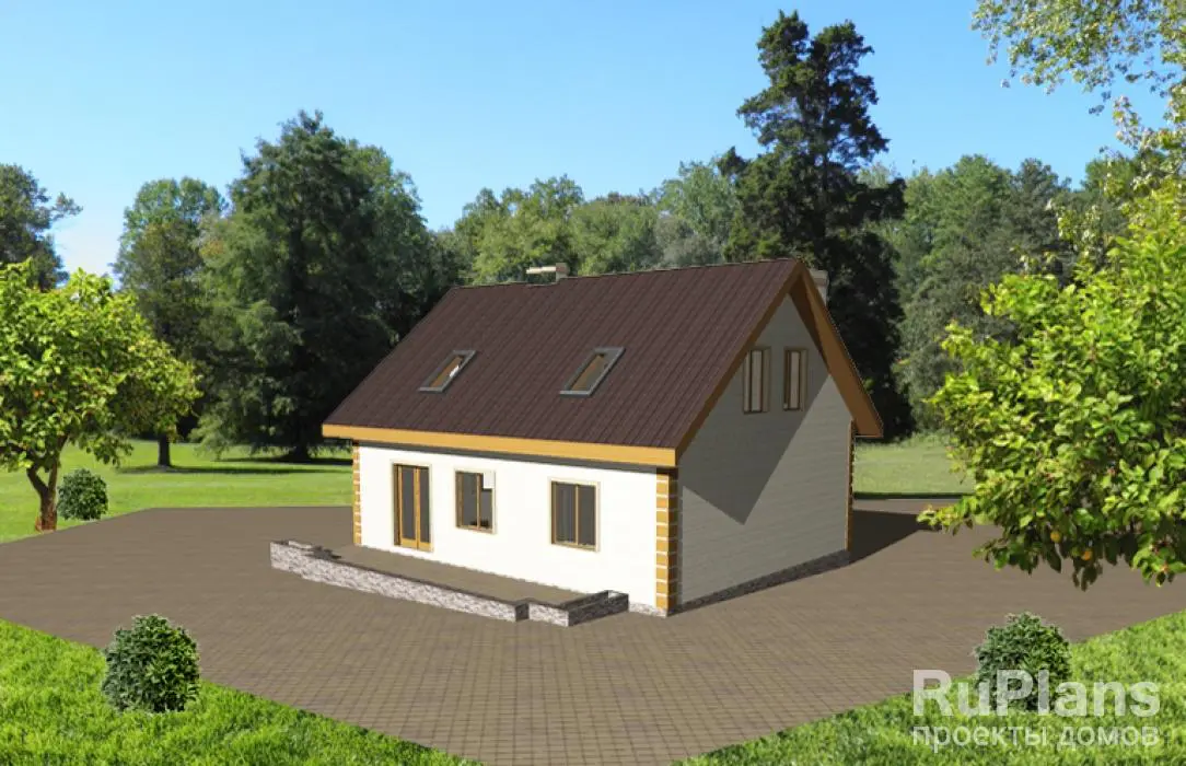 Проект дома с мансардой 141 м², 8,7 × 11 м — фото 1
