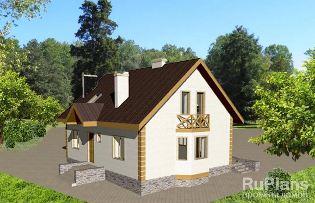 Проект дома с мансардой 141 м², 8,7 × 11 м — фото 2
