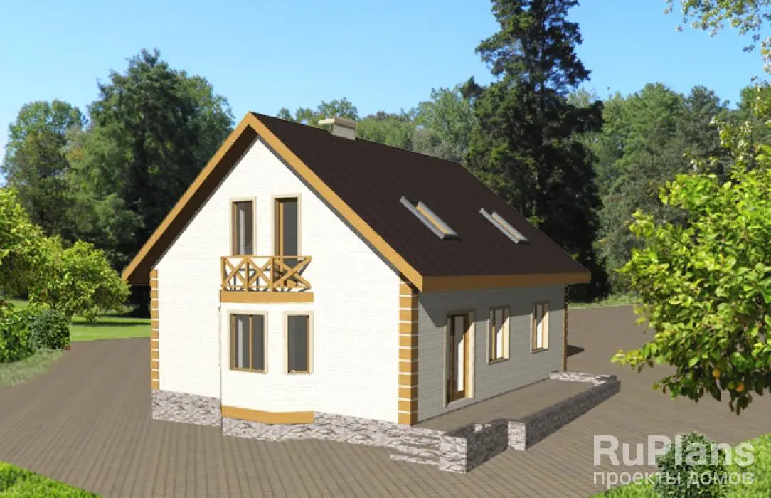 Проект дома с мансардой 141 м², 8,7 × 11 м — фото 3