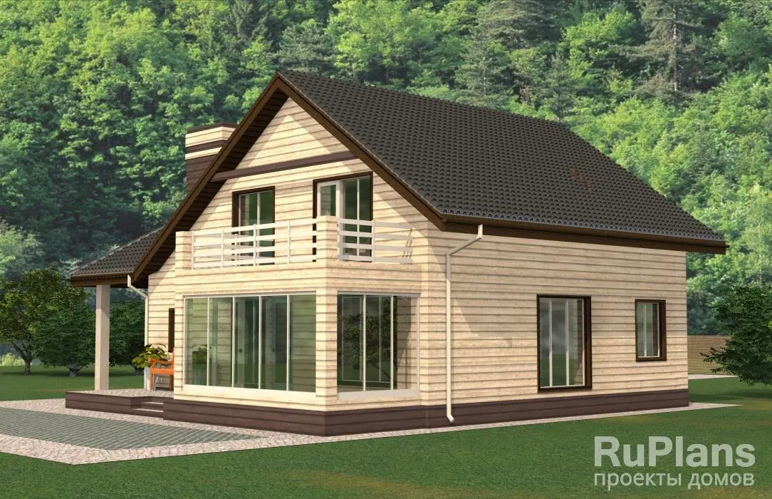 Проект дома с мансардой 142 м², 10,1 × 11,2 м — фото 2