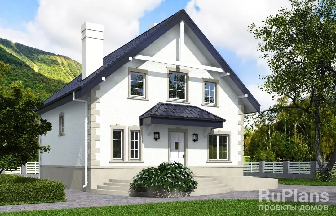 Проект дома с мансардой 142 м², 10 × 10 м — фото 1