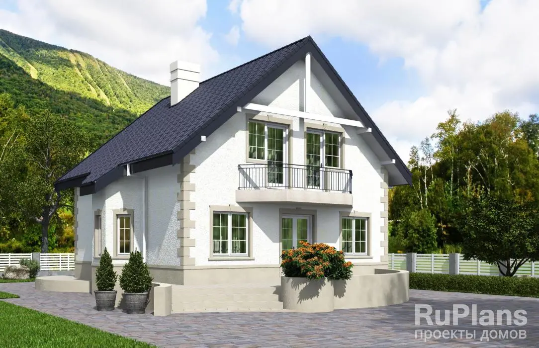 Проект дома с мансардой 142 м², 10 × 10 м — фото 3