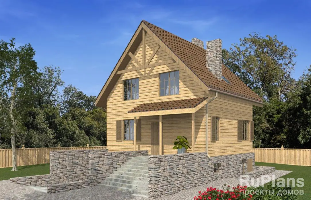 Проект дома с мансардой 145 м², 10,4 × 12 м