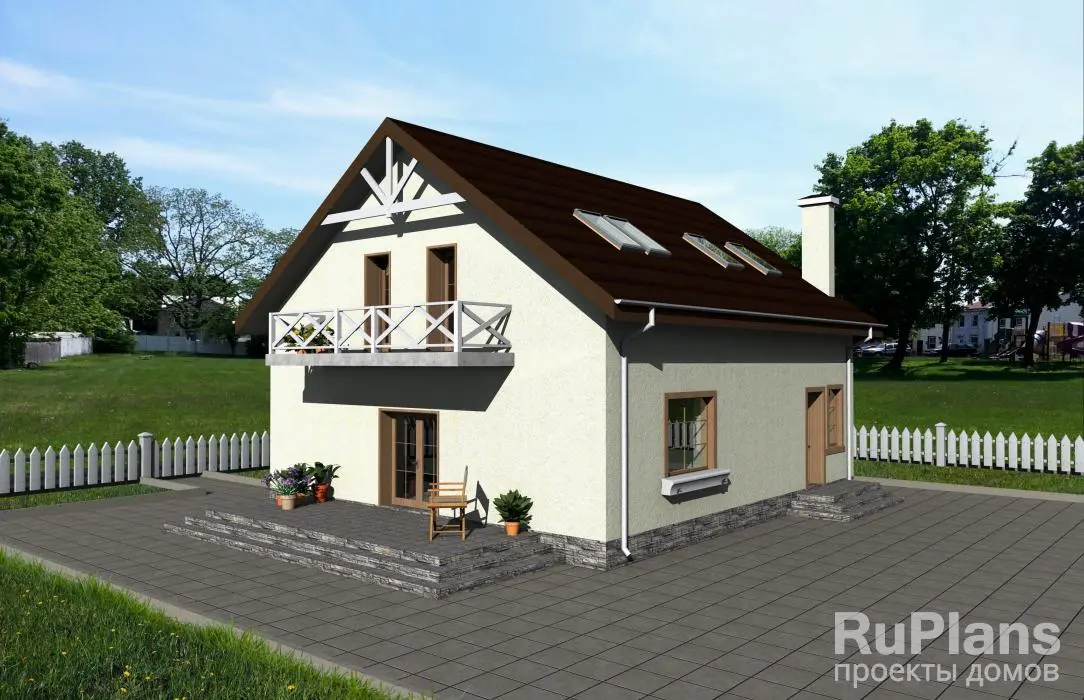 Проект дома с мансардой 145 м², 11,4 × 10,1 м — фото 2