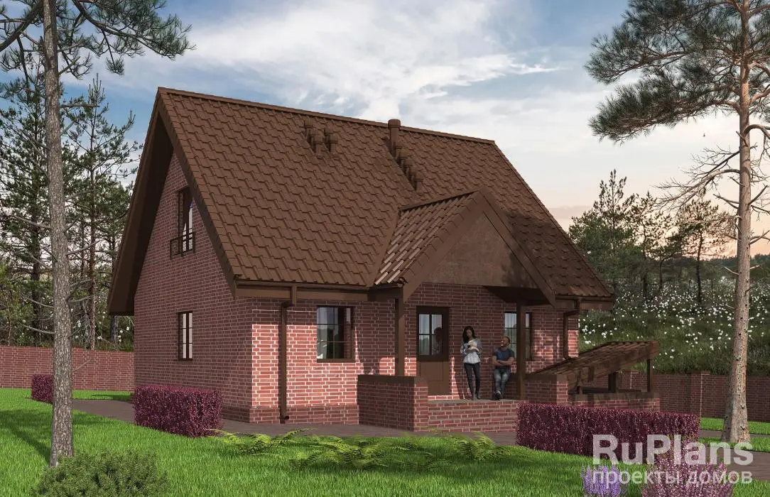 Проект дома с мансардой 146 м², 11,8 × 10,9 м