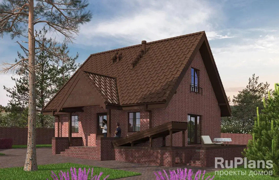 Проект дома с мансардой 146 м², 11,8 × 10,9 м — фото 1