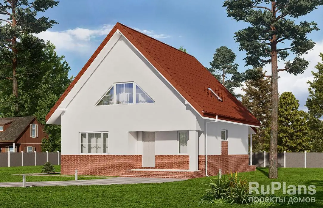 Проект дома с мансардой 146 м², 10 × 12,8 м — фото 1