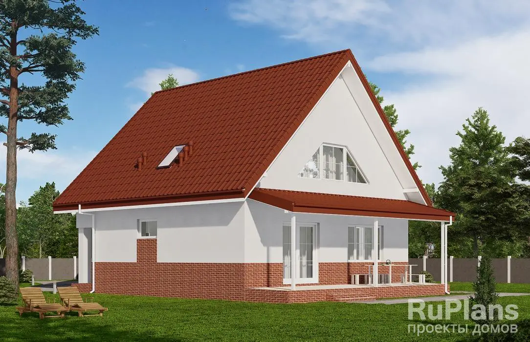 Проект дома с мансардой 146 м², 10 × 12,8 м — фото 2