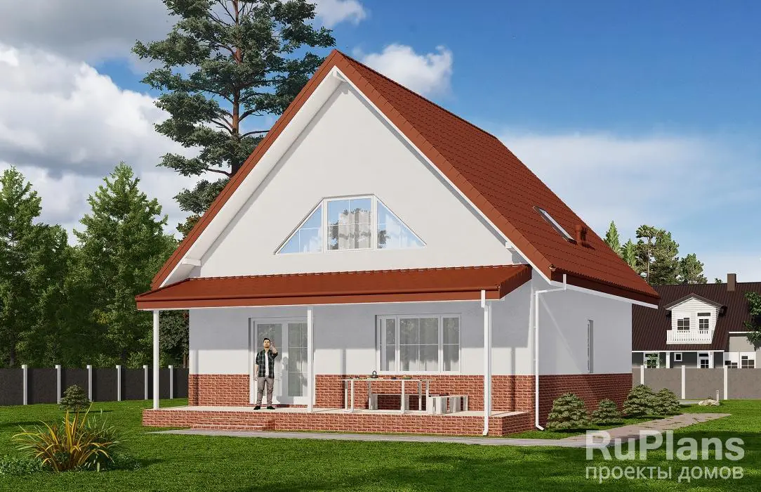 Проект дома с мансардой 146 м², 10 × 12,8 м — фото 3