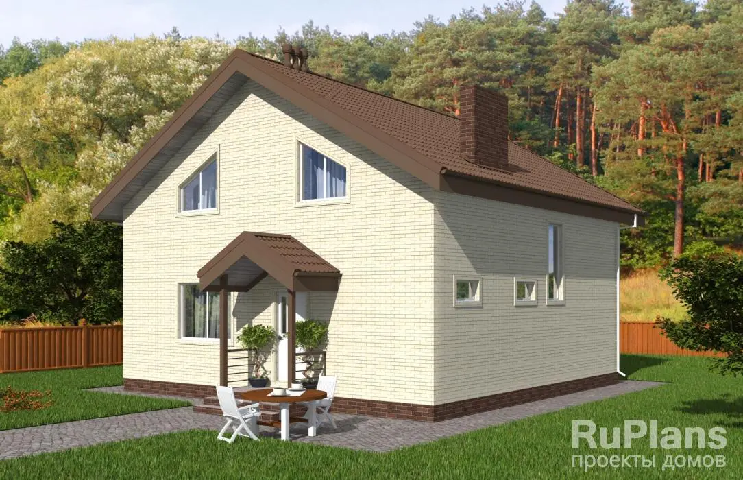 Проект дома с мансардой 147 м², 10,1 × 10,1 м — фото 1