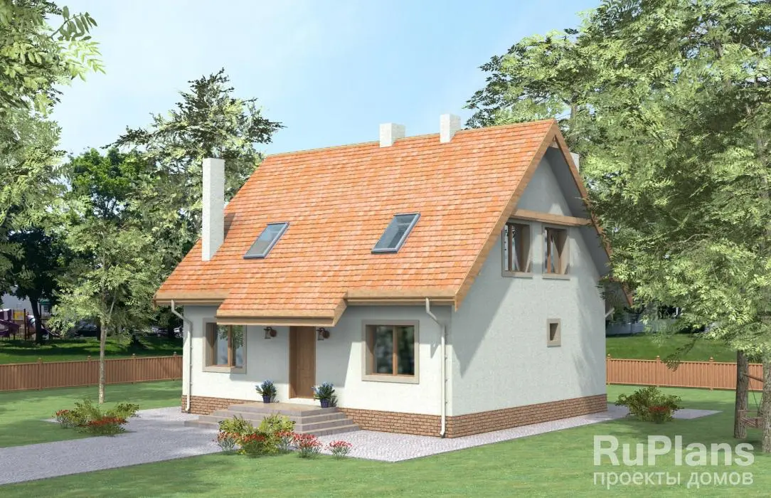 Проект дома с мансардой 149 м², 10,9 × 9,2 м
