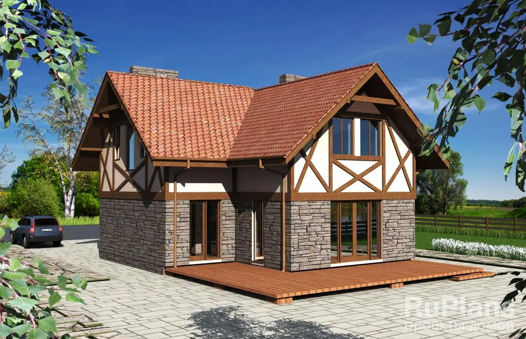 Проект дома с мансардой 151 м², 12 × 9,7 м — фото 2