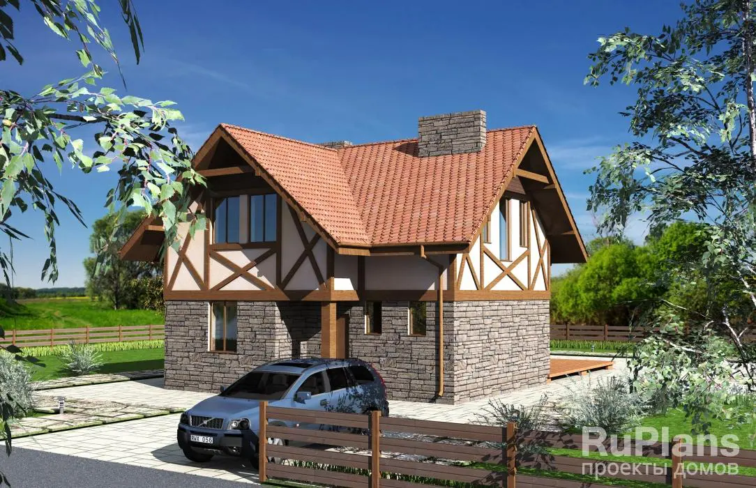 Проект дома с мансардой 151 м², 12 × 9,7 м — фото 3