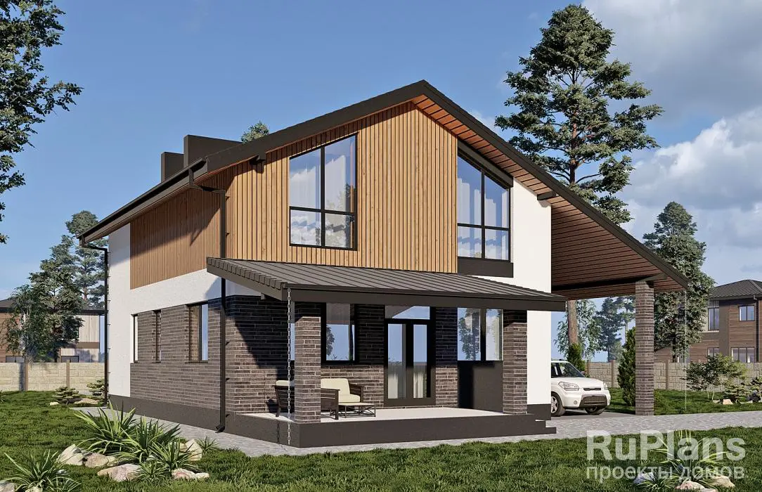 Проект дома с мансардой 152 м², 17,3 × 13,1 м — фото 2