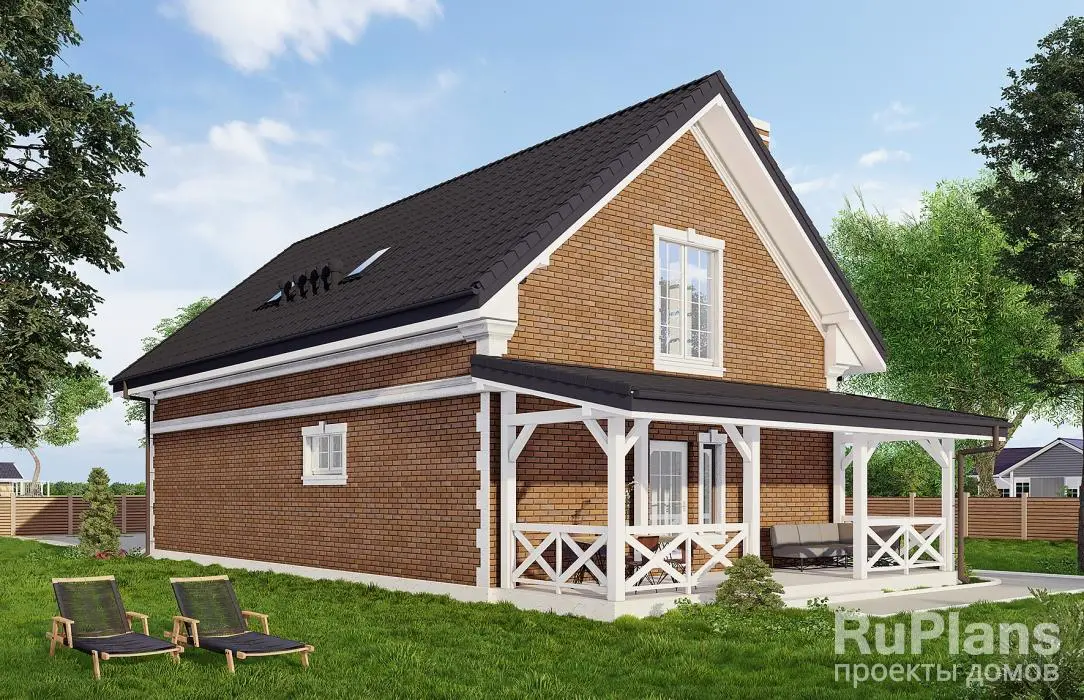 Проект дома с мансардой 153 м², 8,1 × 15 м — фото 2