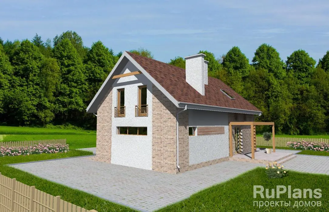 Проект дома с мансардой 154 м², 13,4 × 12 м — фото 2