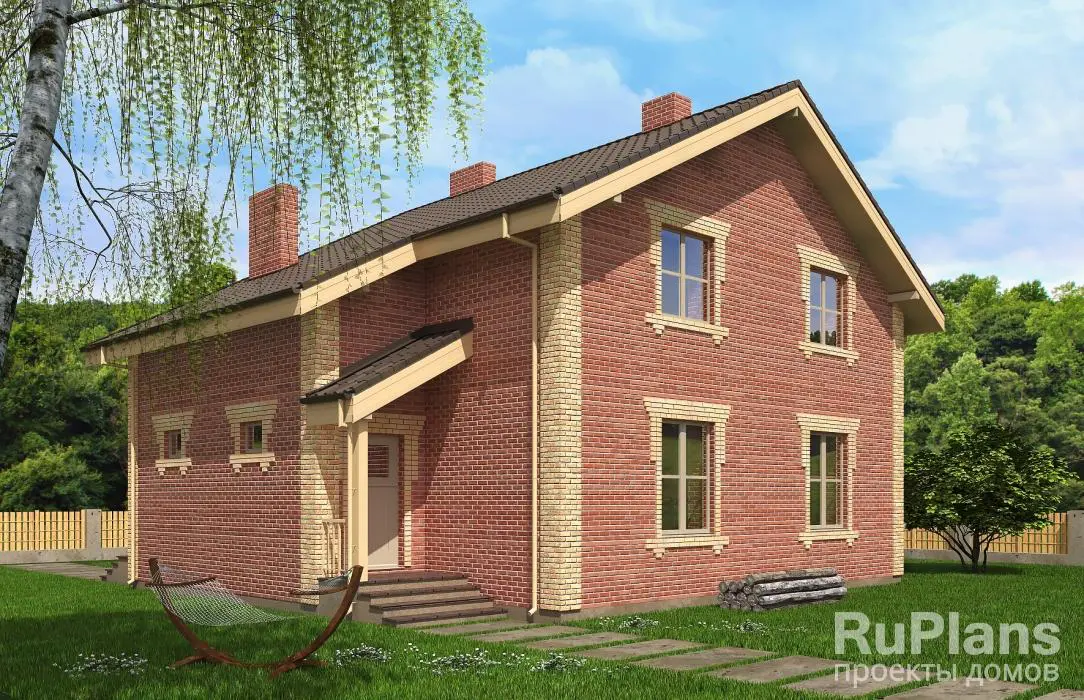 Проект дома с мансардой 154 м², 9,9 × 11,9 м