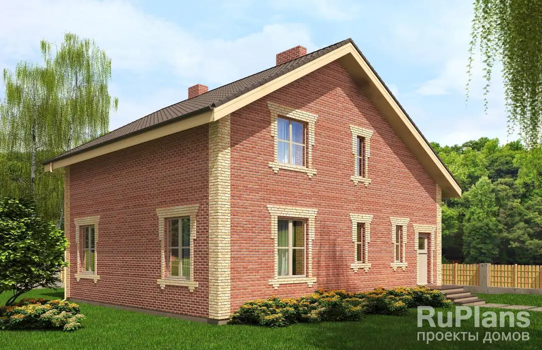 Проект дома с мансардой 154 м², 9,9 × 11,9 м — фото 2