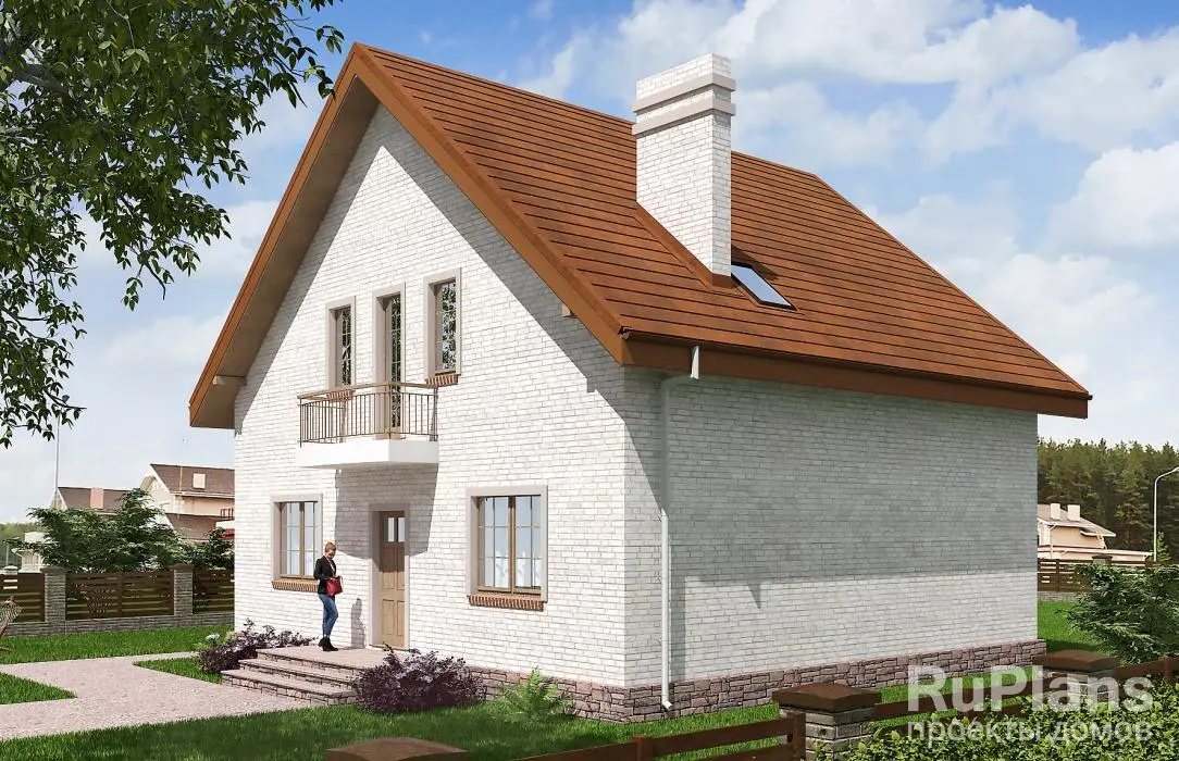 Проект дома с мансардой 154 м², 10 × 11 м — фото 1