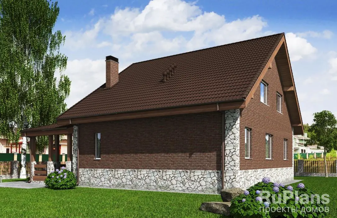 Проект дома с мансардой 156 м², 9,6 × 12,6 м — фото 1