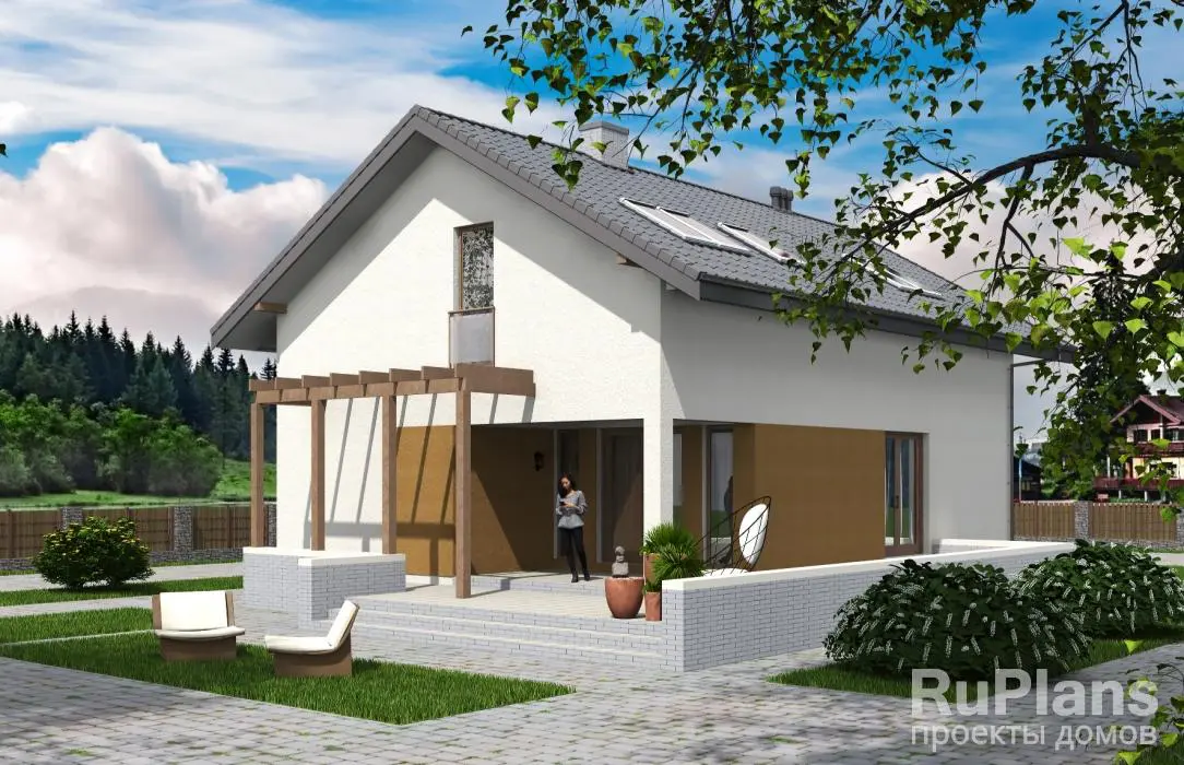 Проект дома с мансардой 157 м², 11,5 × 16,5 м