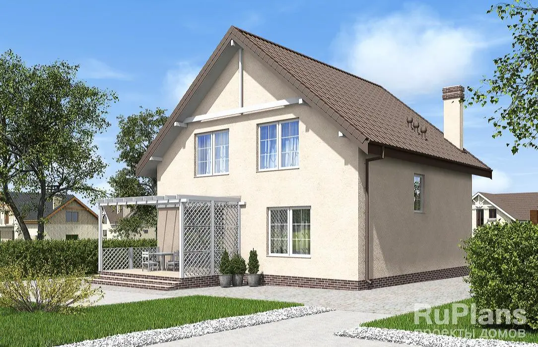 Проект дома с мансардой 157 м², 15,5 × 10,1 м — фото 3