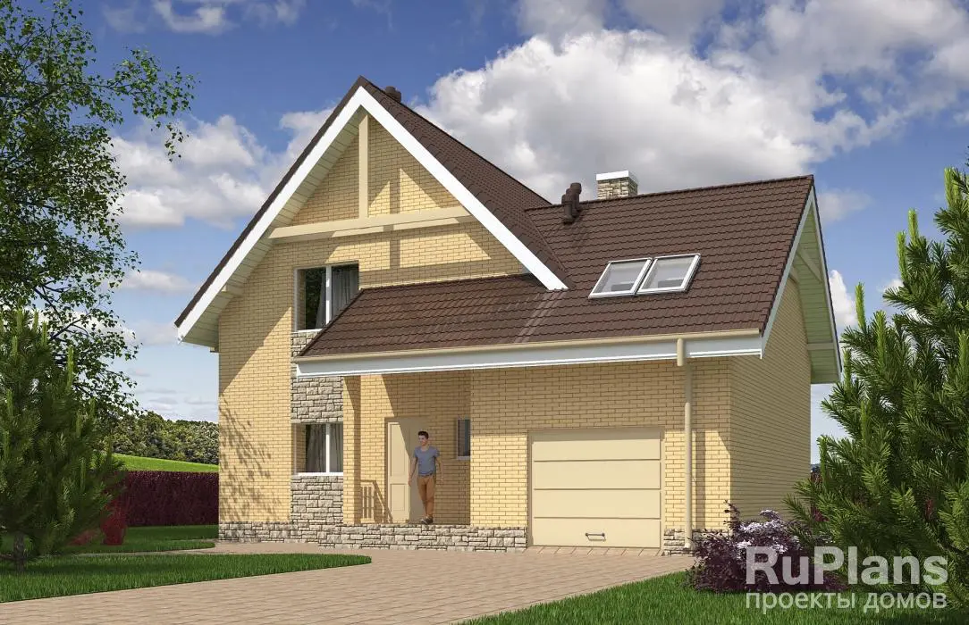 Проект дома с мансардой 158 м², 11,7 × 12,7 м