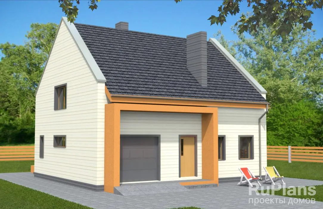 Проект дома с мансардой 163 м², 9,5 × 10,8 м