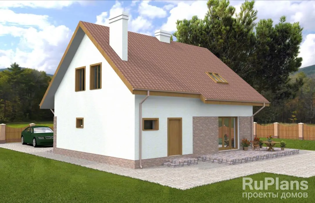 Проект дома с мансардой 164 м², 11,1 × 9,6 м — фото 2