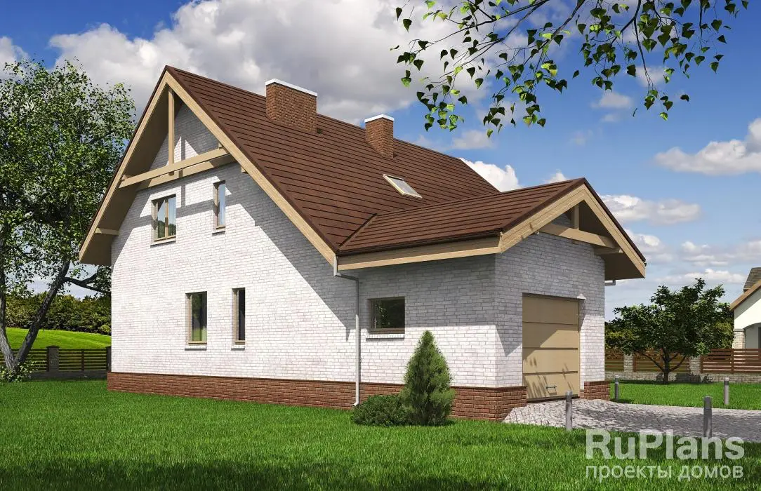 Проект дома с мансардой 165 м², 16,9 × 12,6 м — фото 1