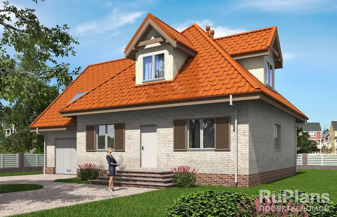 Проект дома с мансардой 165 м², 10 × 13,6 м — фото 1