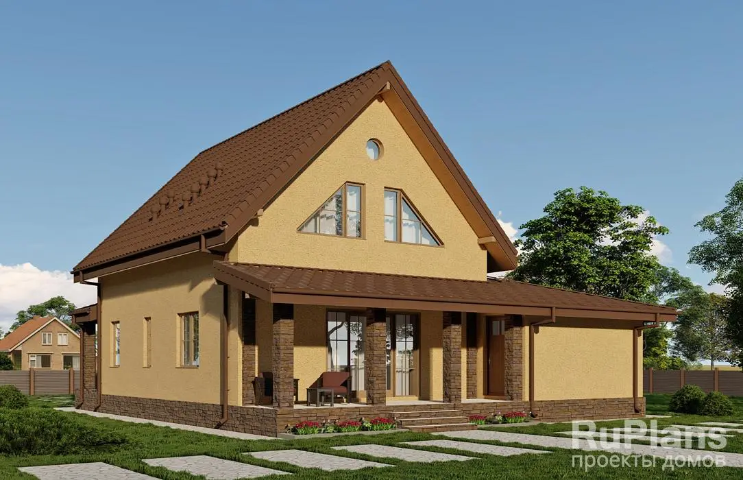 Проект дома с мансардой 167 м², 14,5 × 12,6 м — фото 2