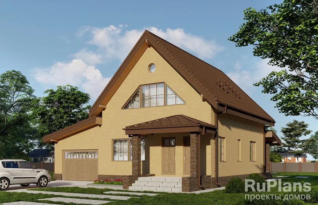 Проект дома с мансардой 167 м², 14,5 × 12,6 м — фото 3