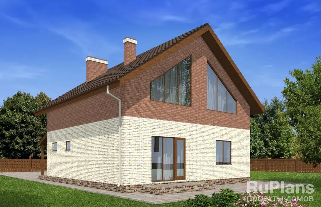 Проект дома с мансардой 168 м², 9,5 × 9,8 м — фото 2